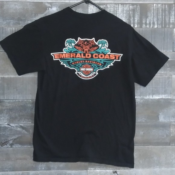 Harley Davidson Motor Cycles Apparel T-Shirt Adult M Emerald Coast FW Beach FL - Picture 3 of 8